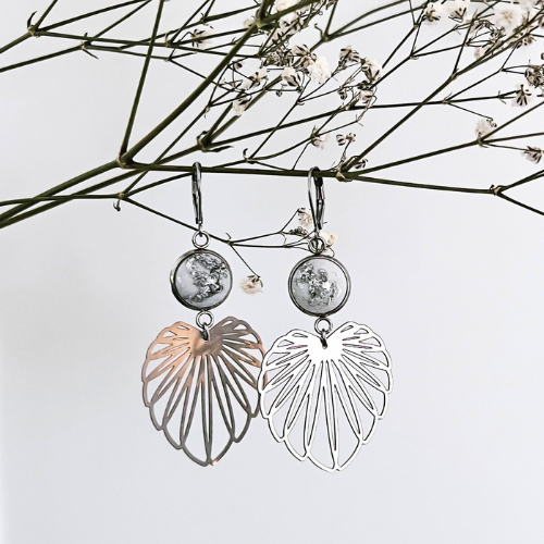 AMBRE - Blanc et feuille d'argent