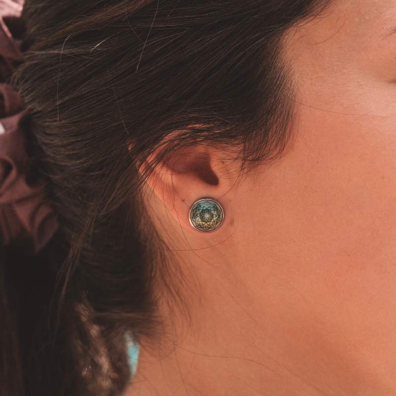 LUCIANA - Mandala Turquoise et jaune