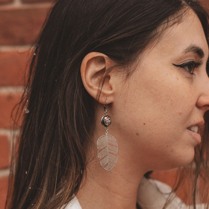 STELLA - Noir rose gold et argent